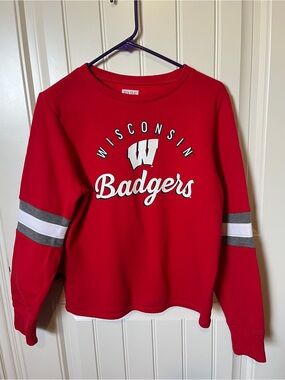 Wisconsin Badgers Red Women's Crewneck Sweatshirt
